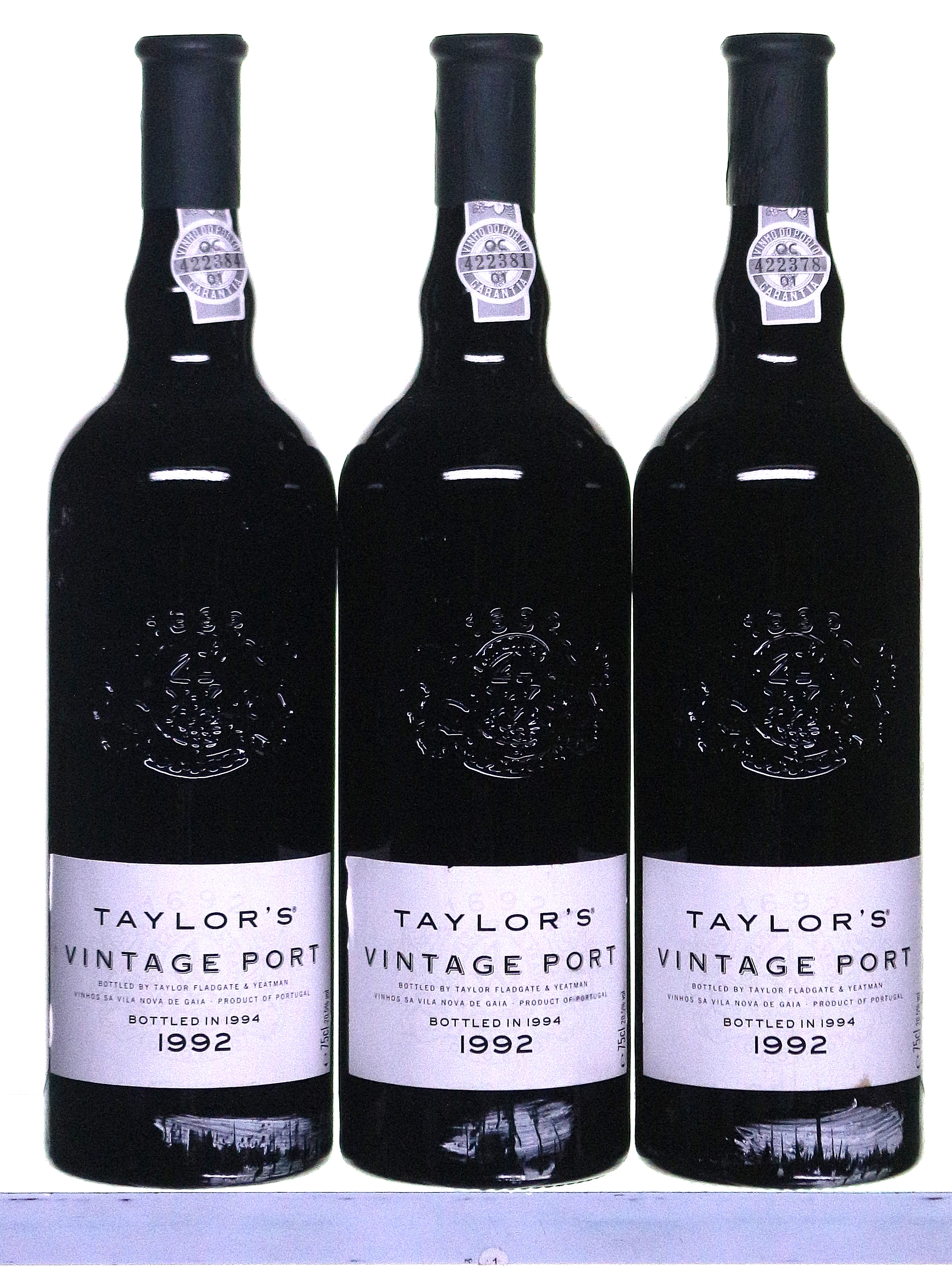 3 bottles 1992 Taylor