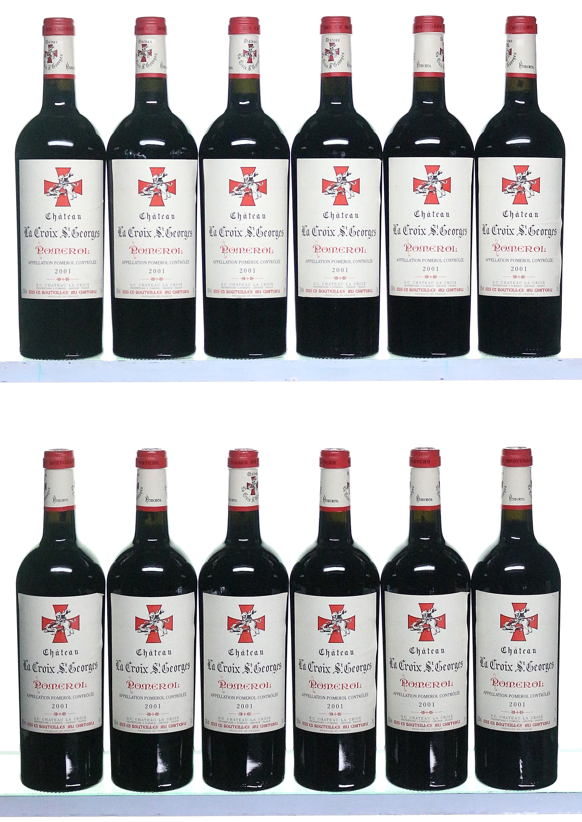 12 bottles 2001 Chateau La Croix St George