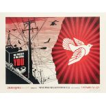 Shepard Fairey (American 1970-), 'NINETEENEIGHTYFOURIA', 2007