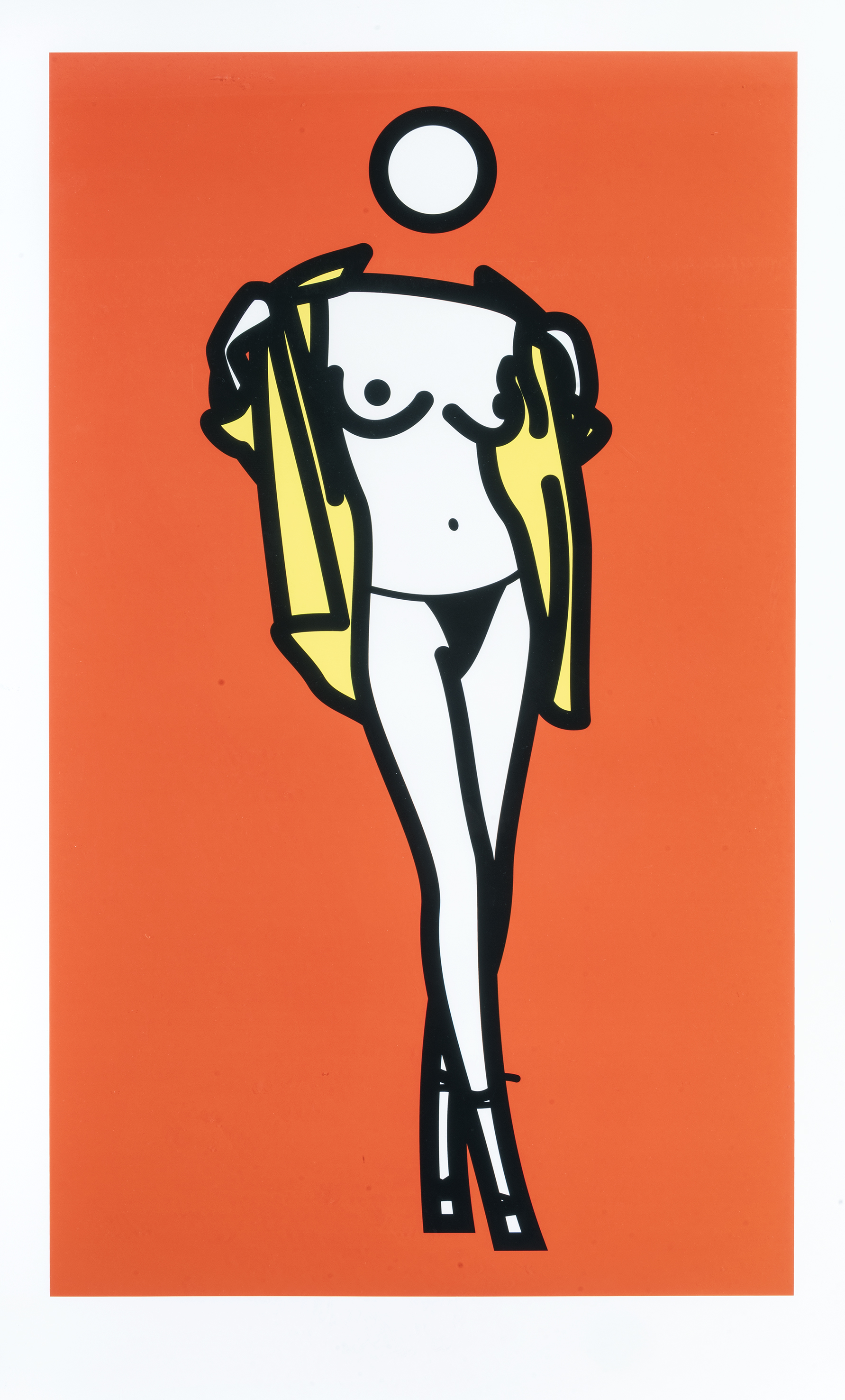 Julian Opie (British 1958-), 'Woman Taking Off Man's Shirt. 5', 2003