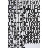 Christopher Wool (After), 'The Show Is Over’
