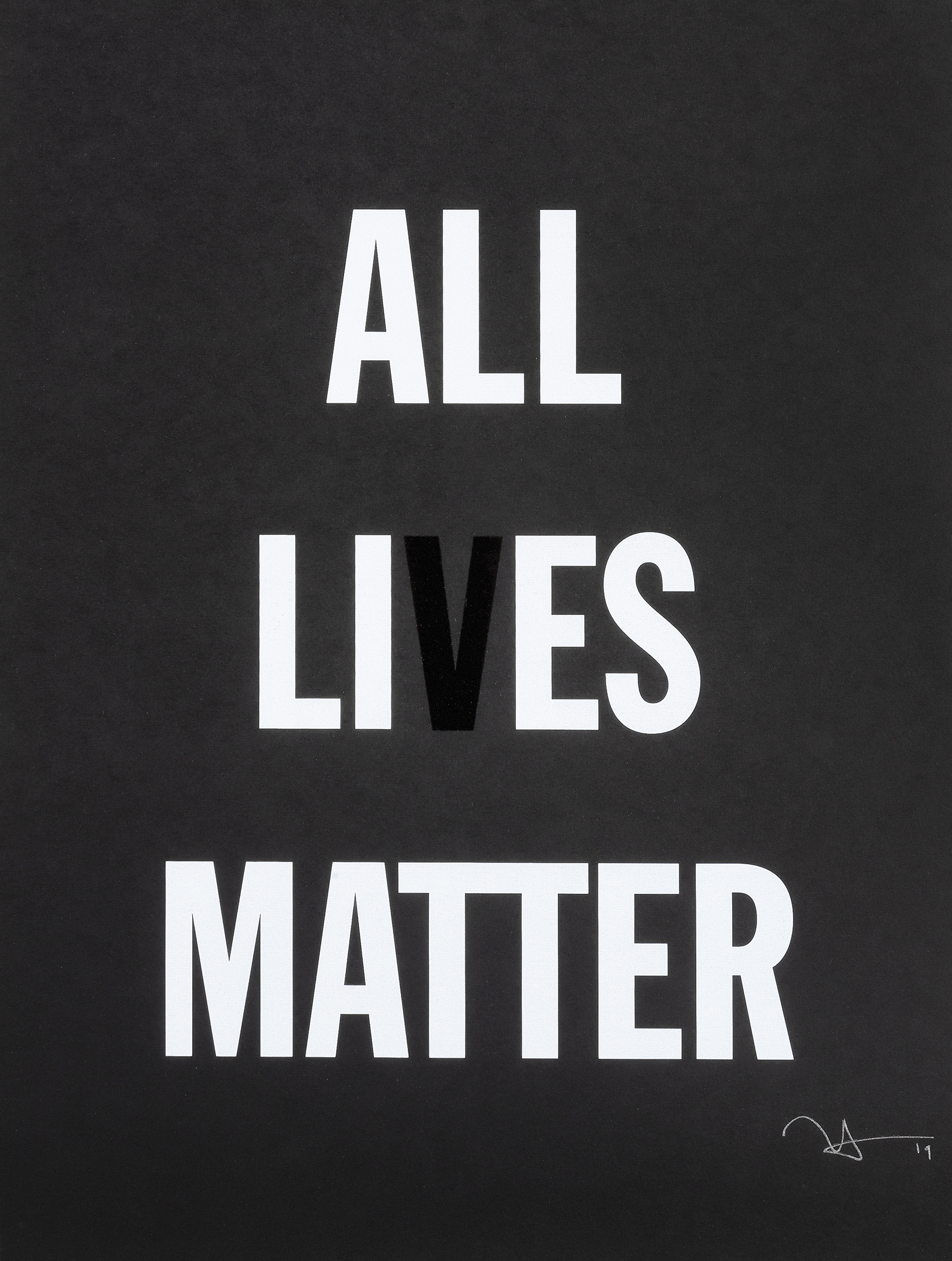 Hank Willis Thomas (American 1976-), 'All Lies Matter', 2019