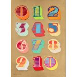 Ben Eine (British 1970-), ‘Shutterfont Numbers (Gold)’, 2010