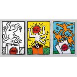 Keith Haring (American 1958-1990), 'Lucky Strike (I, II & III)', 1987