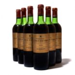 6 bottles 1970 Ch La Tour Haut Brion