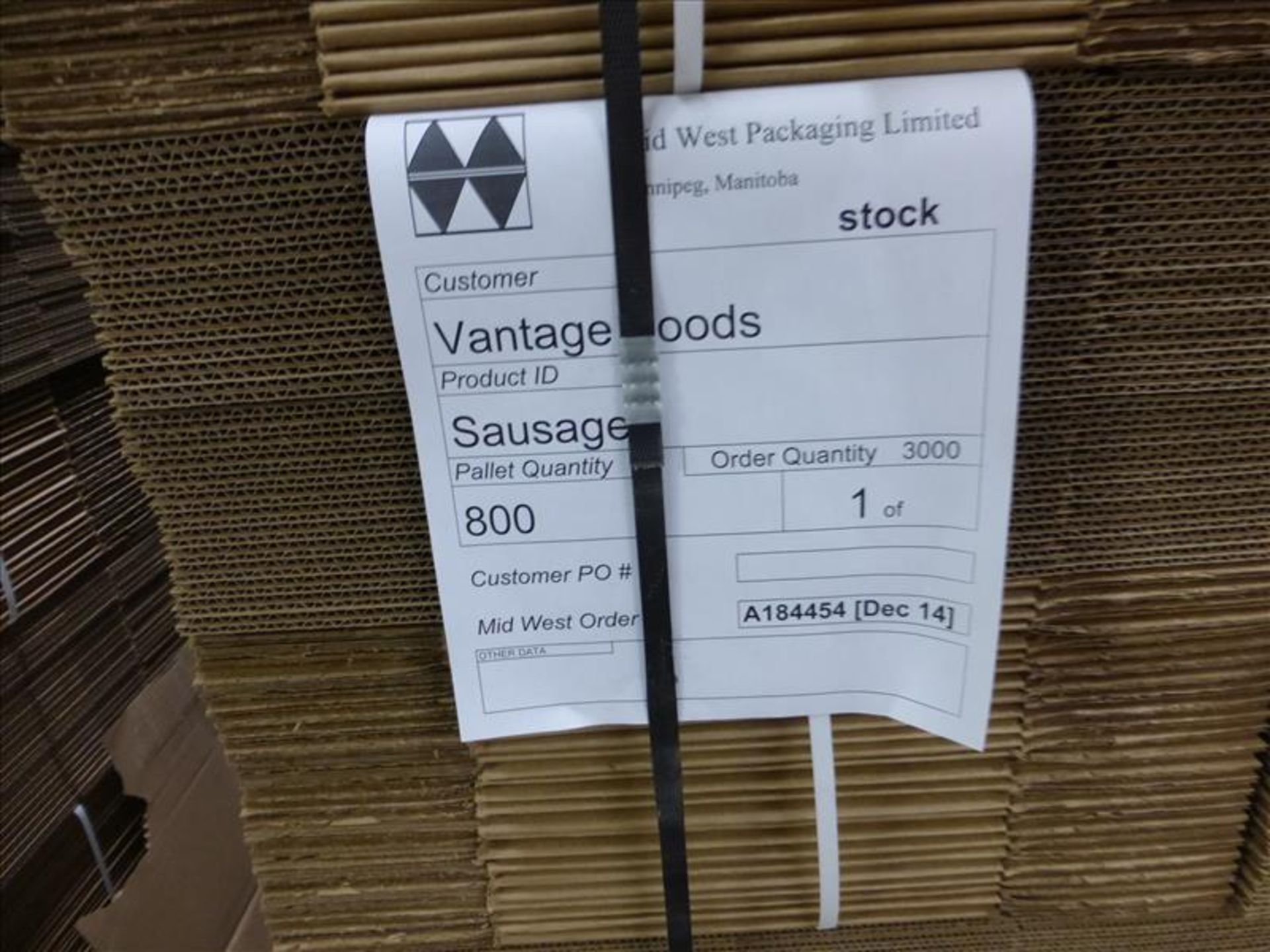 (4 pallets, 3950) A184454 - boxes, Midwest, "Sausage" print, 9 x 15 x 10 - Image 3 of 3