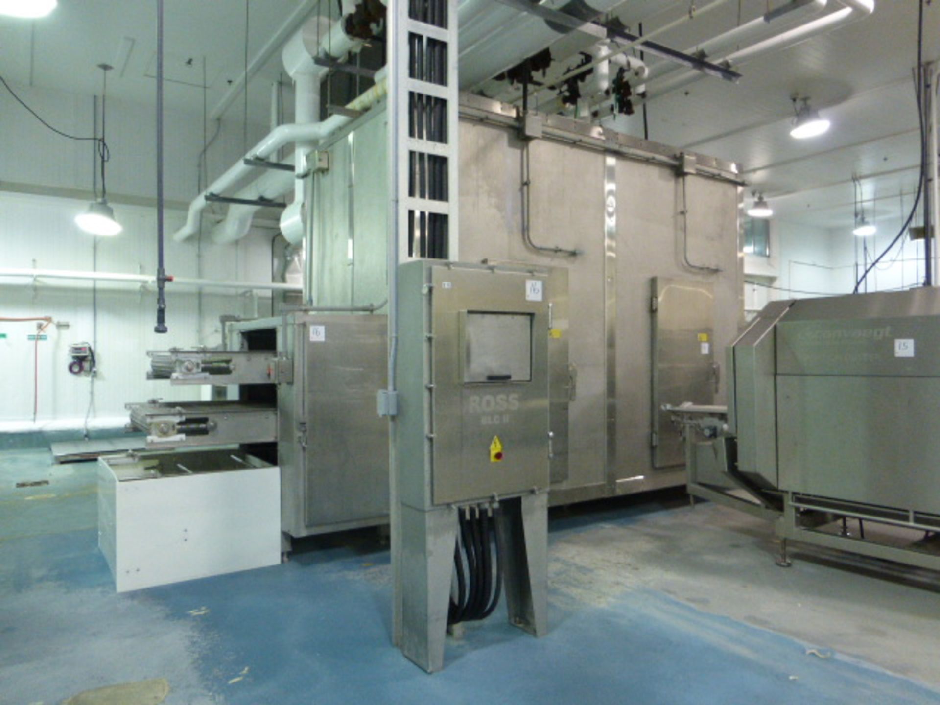 Ross boundary layer control tunnel freezer/chiller, model BLC-II, ammonia, independent tunnel