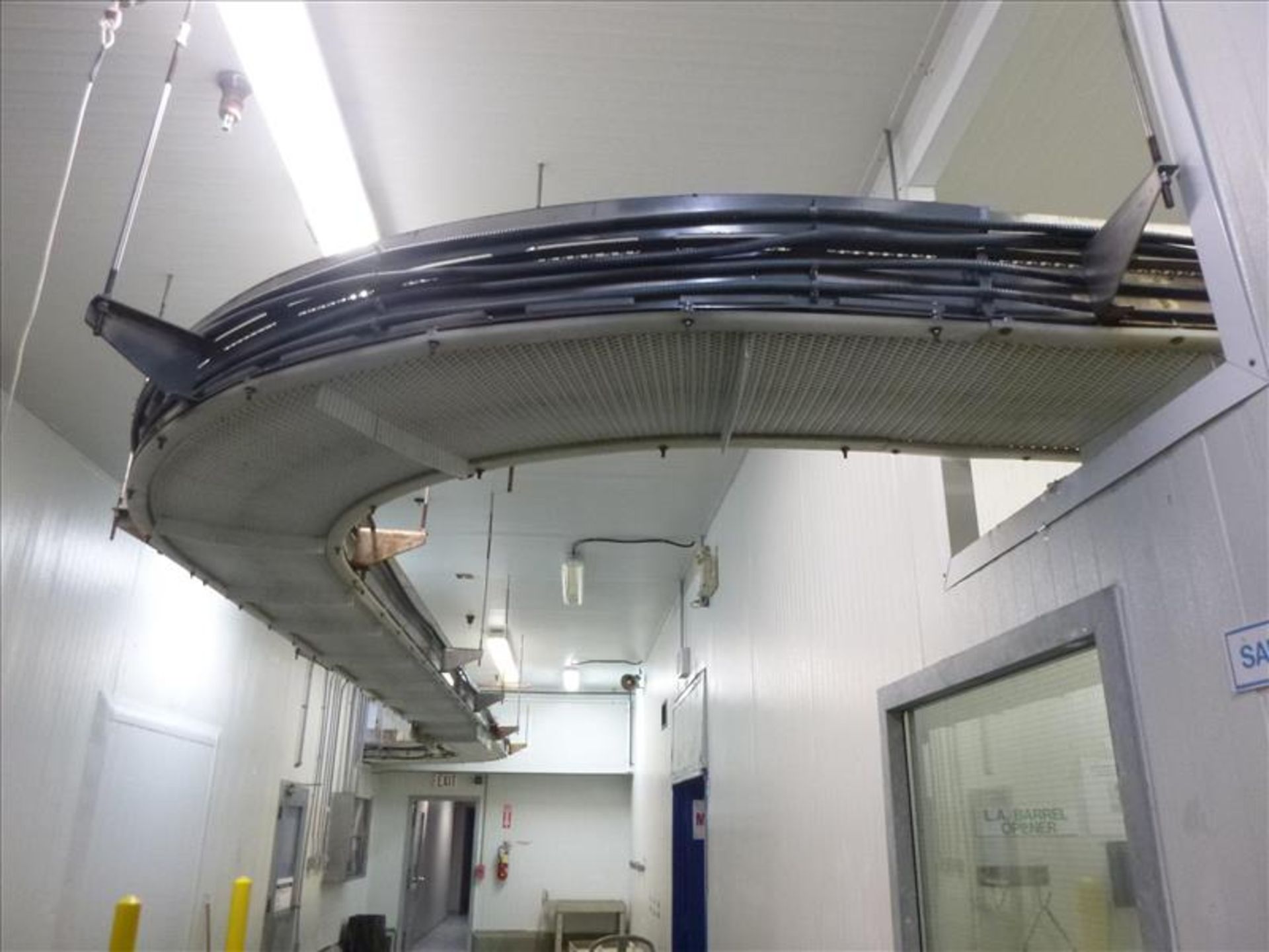 conveyor, suspended, s/s, powered, fluted interlox belt, approx. 20 in. x 19 ft. inclined + 90 - Image 2 of 3