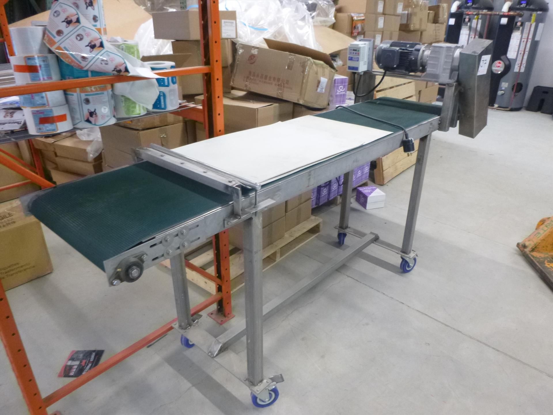 belt conveyor on casters, 20 in. x 94 in., 1.5 hp, VSD - Image 2 of 3