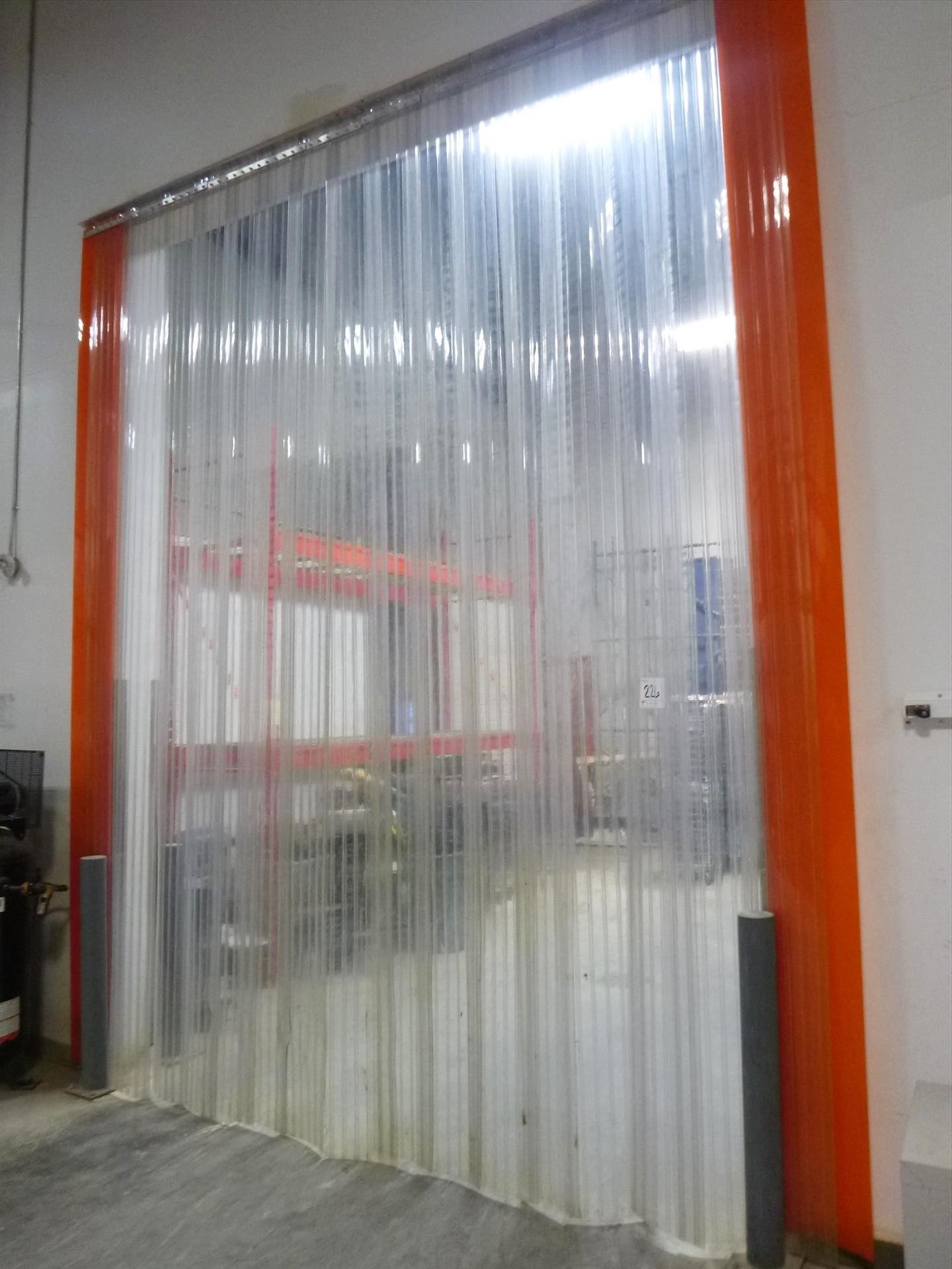 (2) plastic curtains