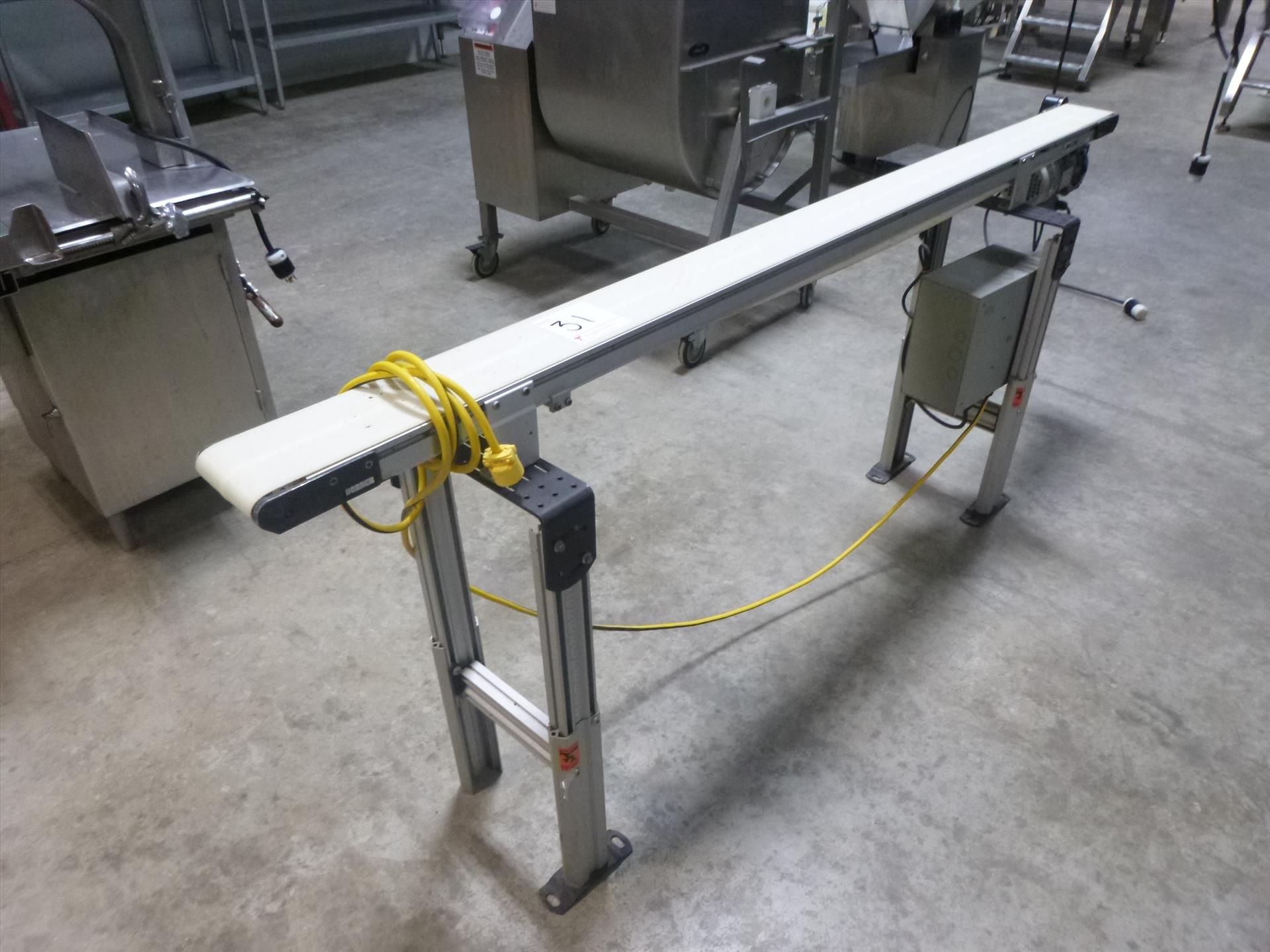 Dorner 2200 Series belt conveyor, 5" x 96", VSD, 1/4 hp