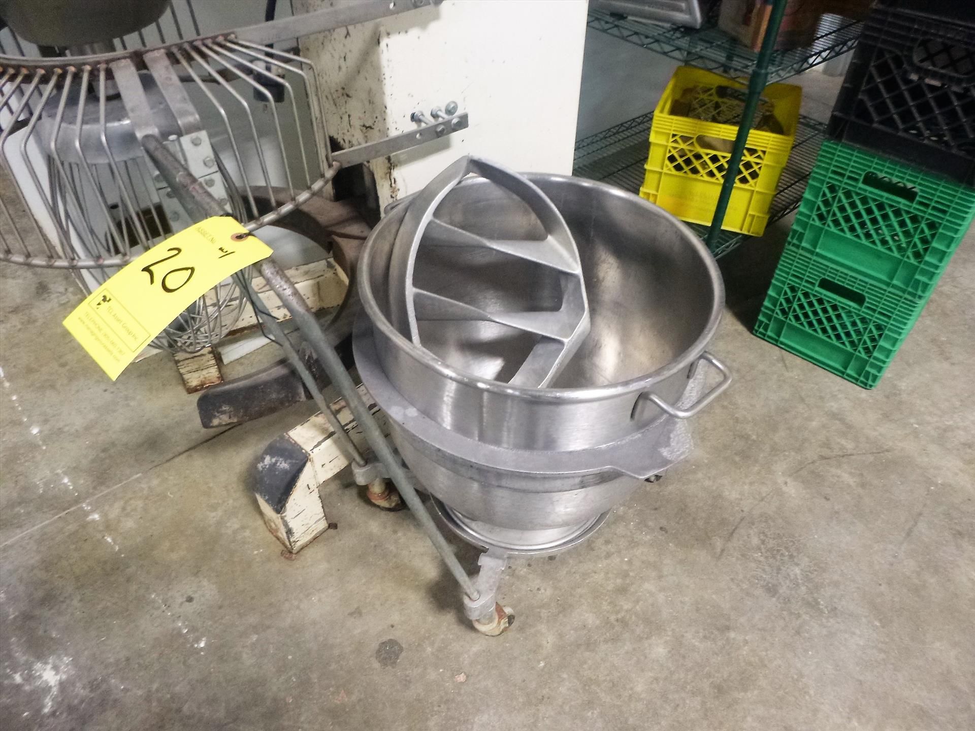 Varimixer model 80, S/N: 18005, 80-quart cap. c/w s/s mixing bowl and (2) paddles - Image 3 of 4