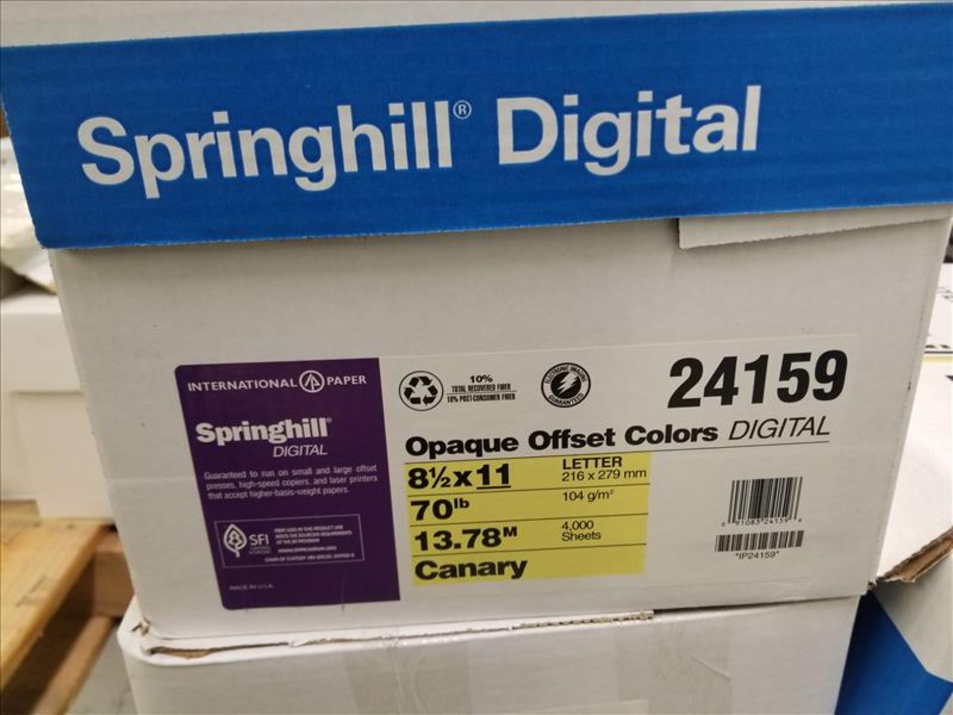 Misc Lot of Paper Stock Springhill Digital Opaque Offset Colors 8.5 in x 11 in; Cougar Digital 17 in - Image 4 of 7