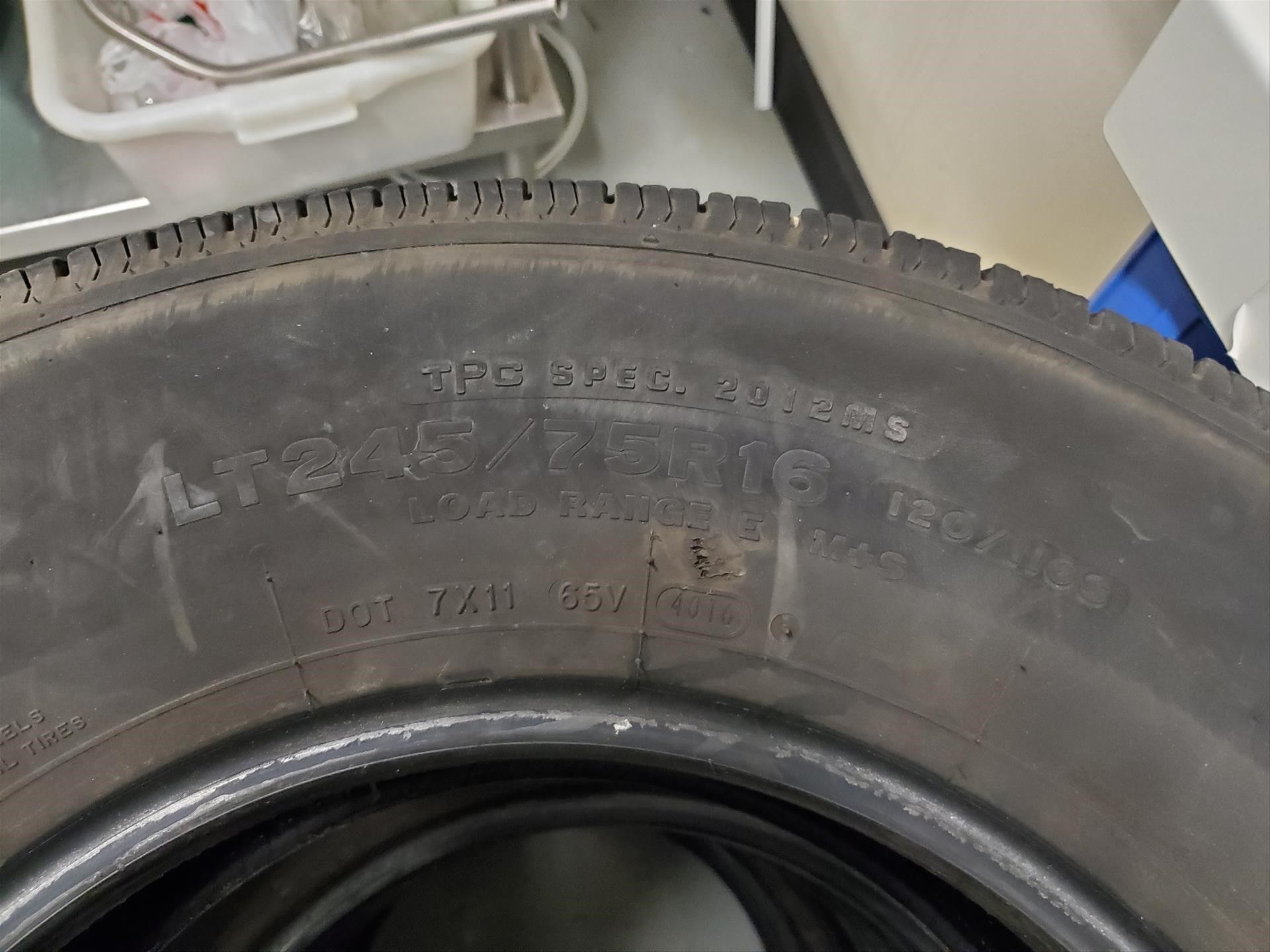 (4) Bridgestone all-season tires (USED), V-Steel, LT245/75R16 - Image 5 of 5