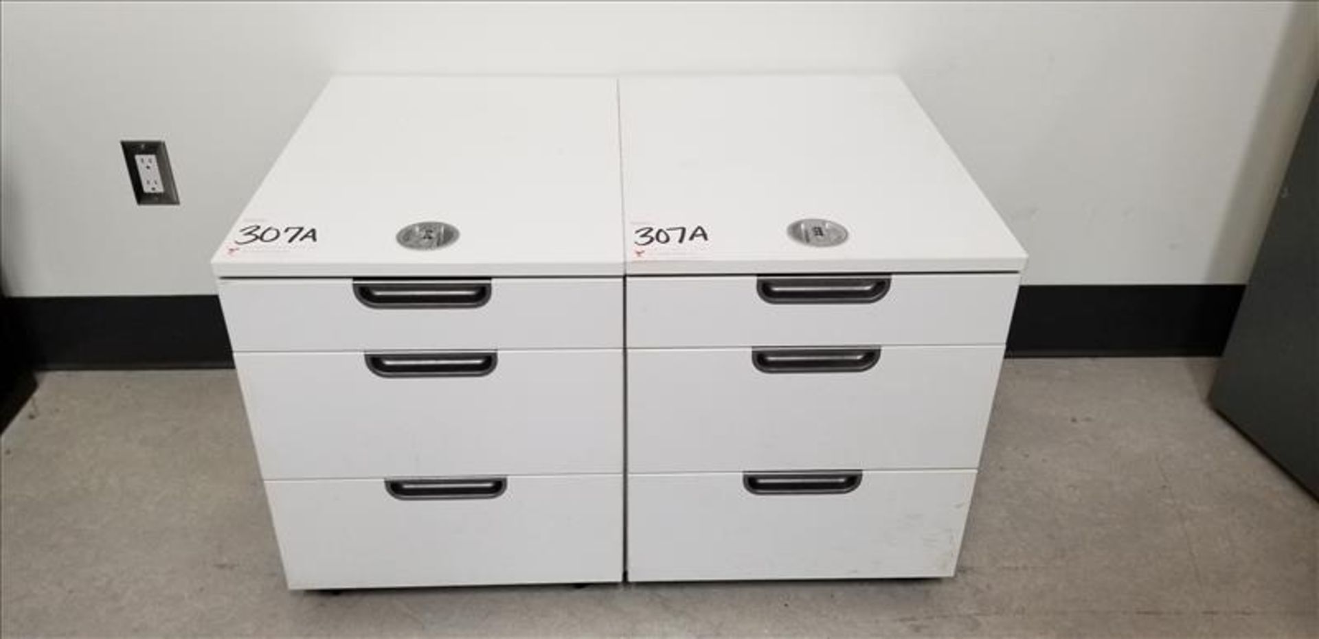 (2) 3-Drawer Mobile Vertical Filing Cabinets - Image 2 of 2