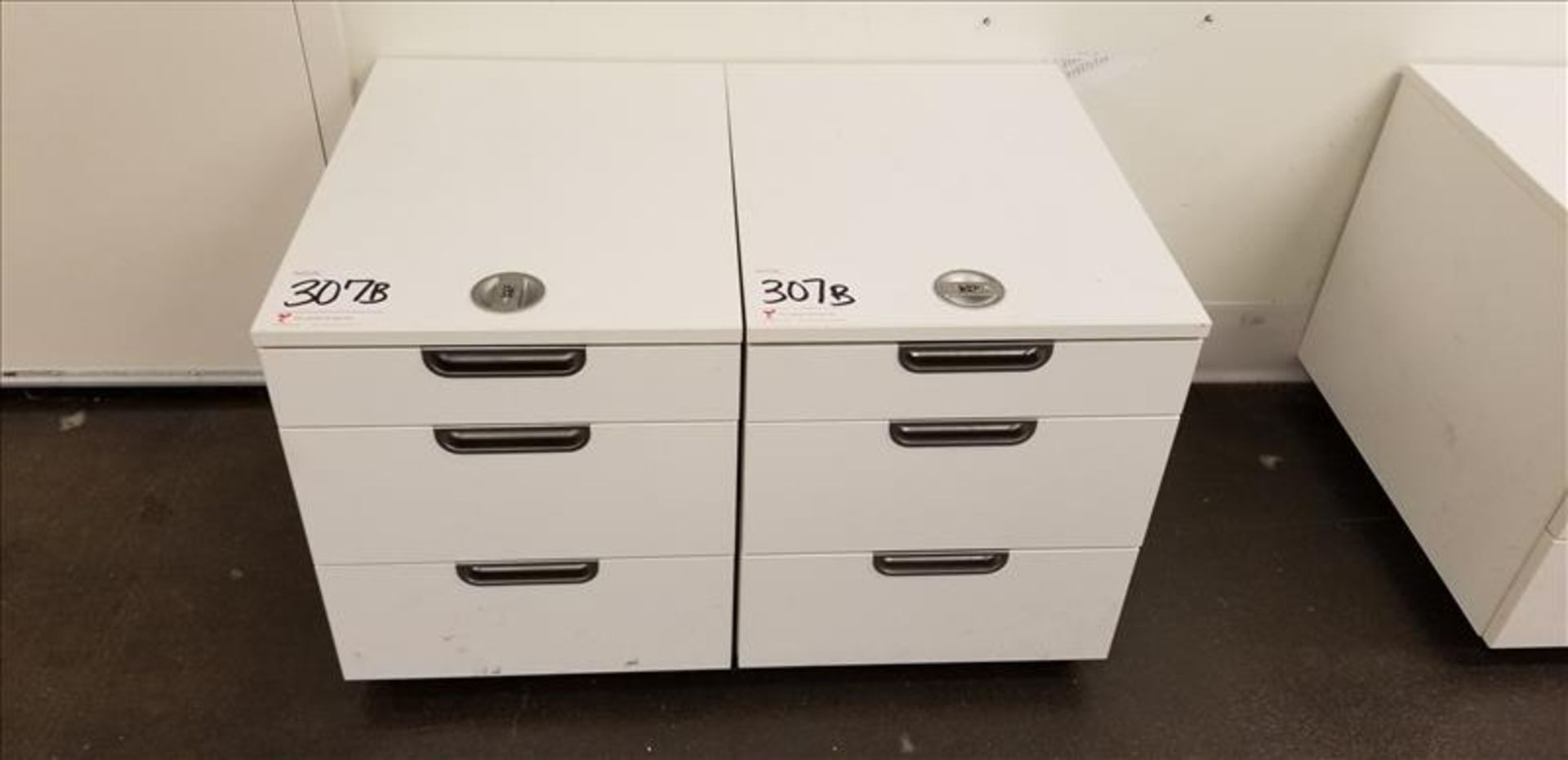 (2) 3-Drawer Mobile Vertical Filing Cabinets - Image 2 of 3