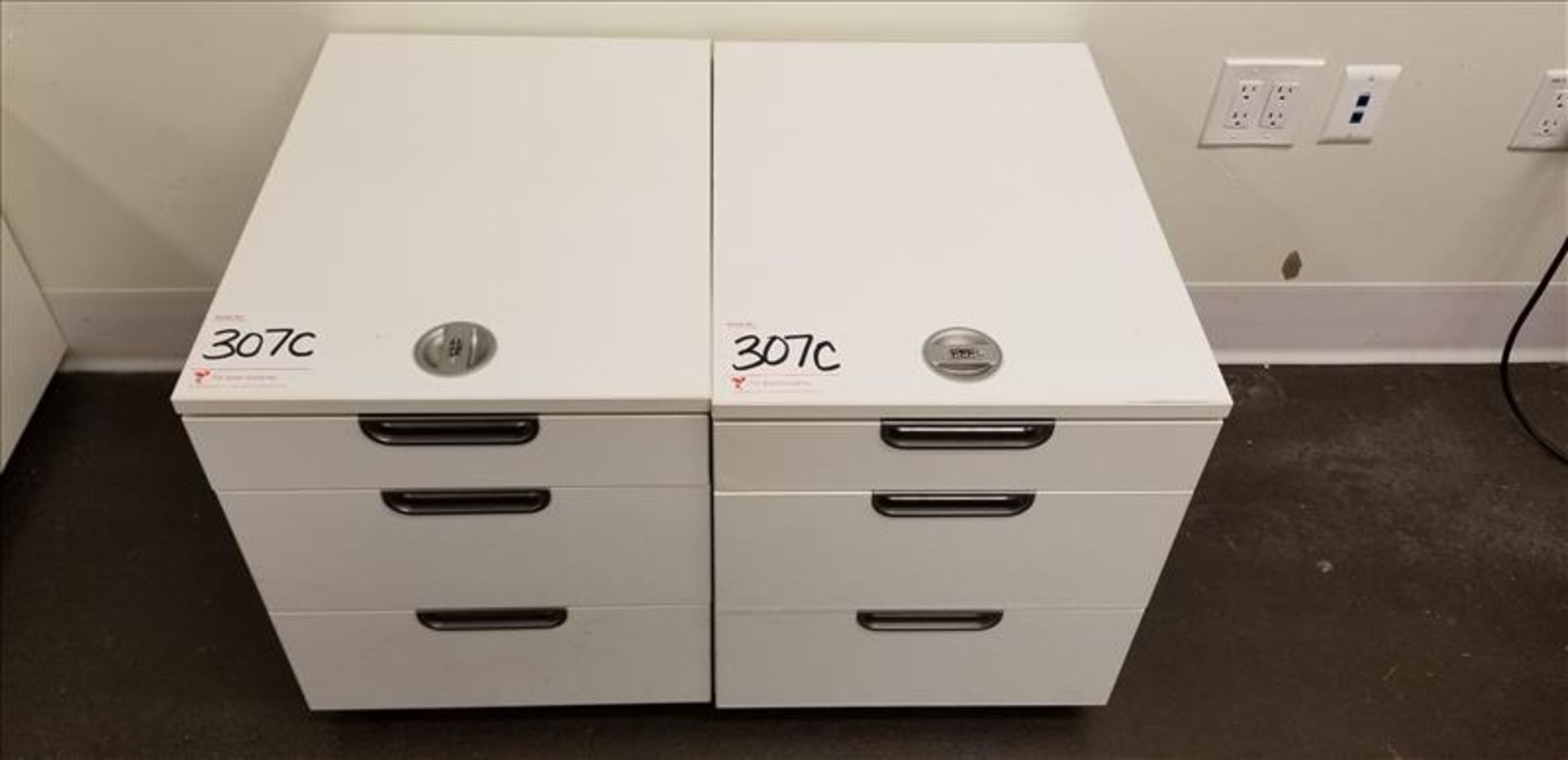 (2) 3-Drawer Mobile Vertical Filing Cabinets - Image 2 of 3