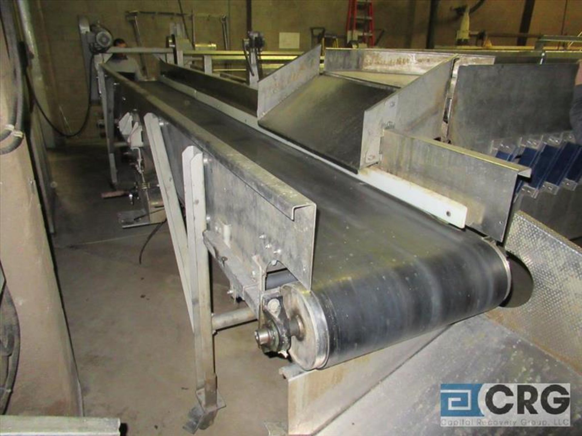 Main belt conveyor, 24 in. wide x 20 ft. long with connecting By Line cross belt conveyor ( - Image 3 of 4