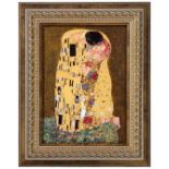 Gustav Klimt (d'après) - The Kiss PMGustav Klimt (d'après) - The Kiss PMTableau en porcelaineSigné