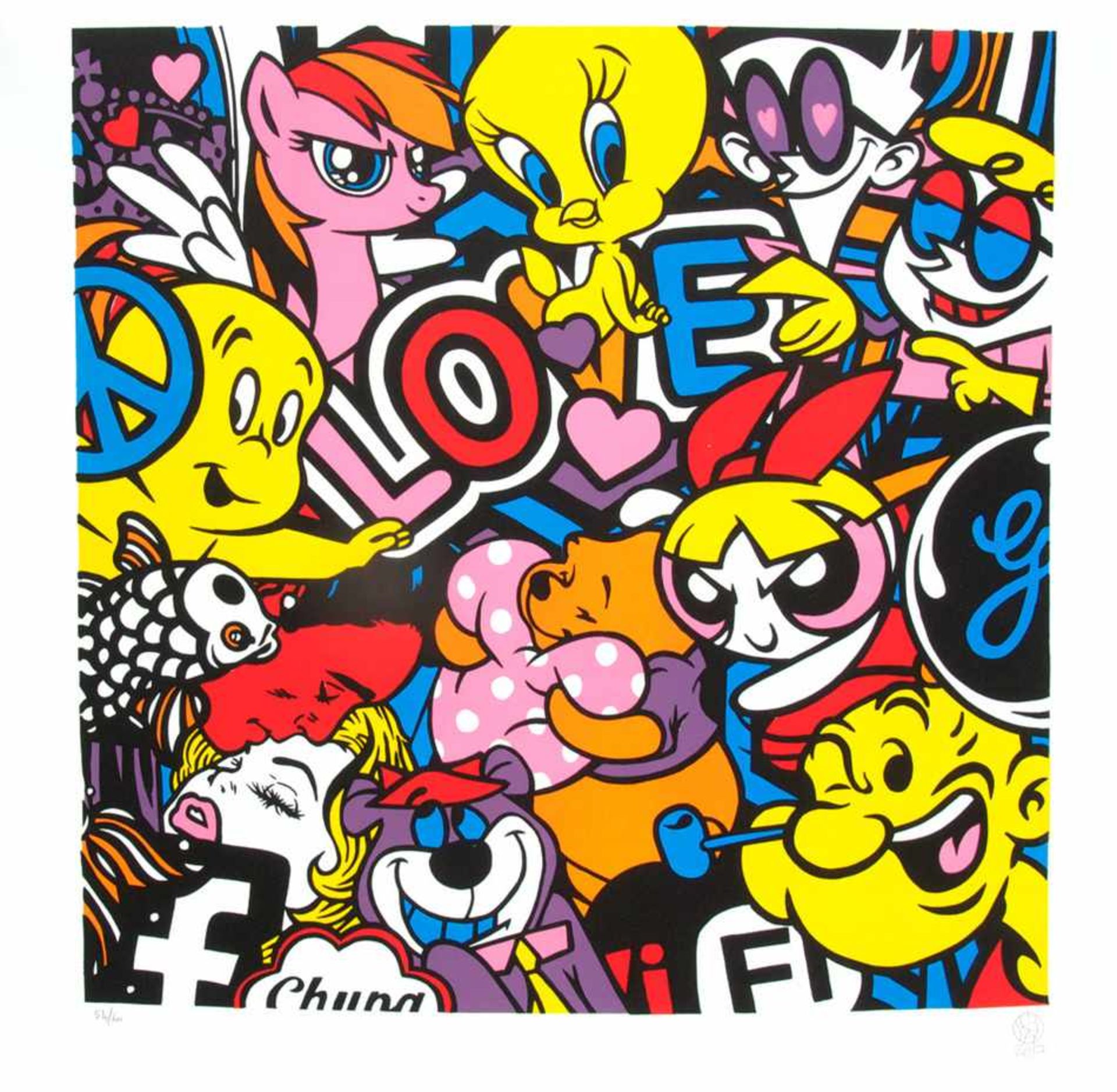 Speedy Graphito - Love, 2017Speedy Graphito - Love, 2017Lithographie originale en couleurs sur vélin