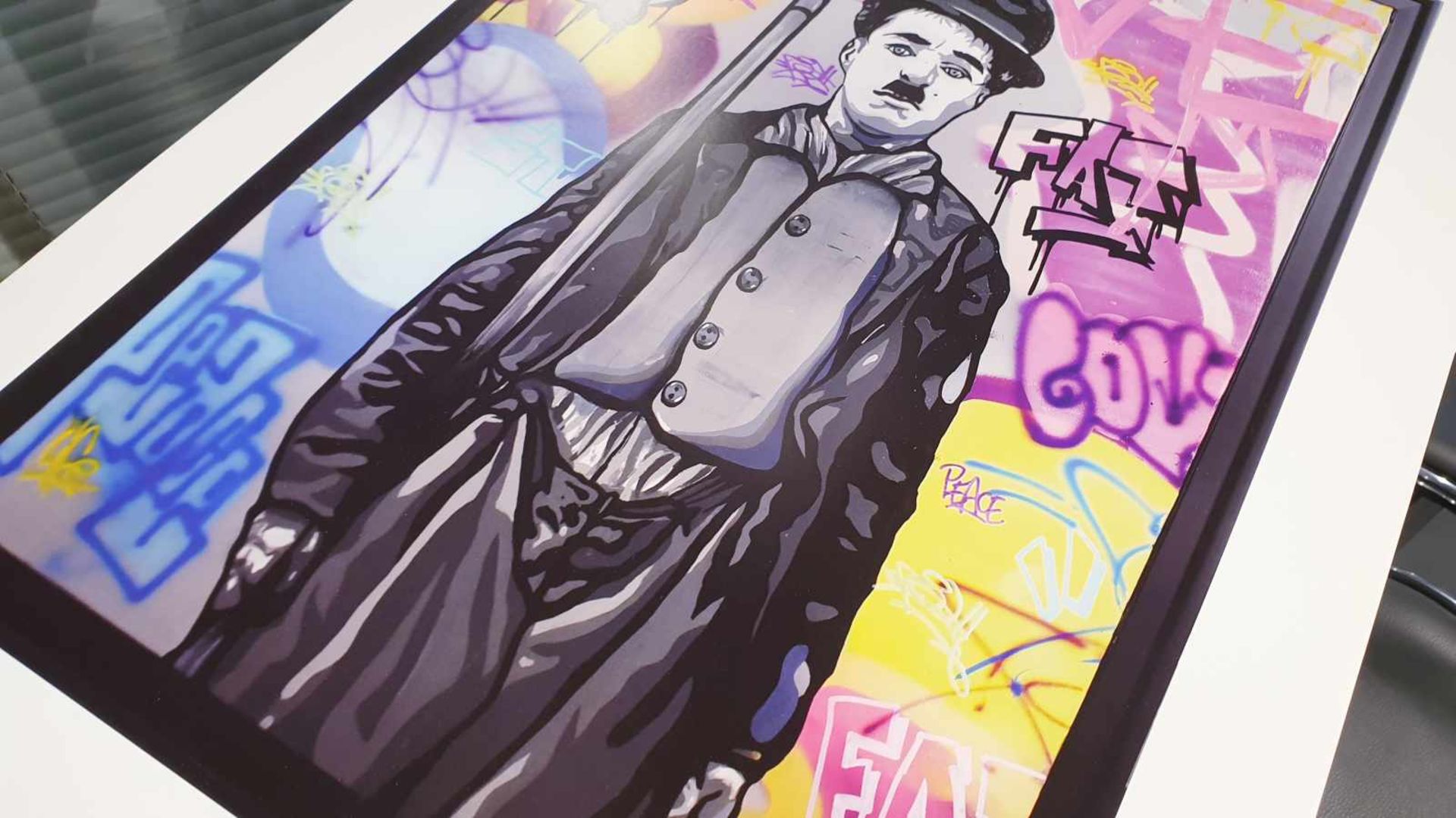 Fat - Charlie Chaplin IFat - Charlie Chaplin IGiclée originale sur papier satin 250 gm2Signée et - Bild 2 aus 3