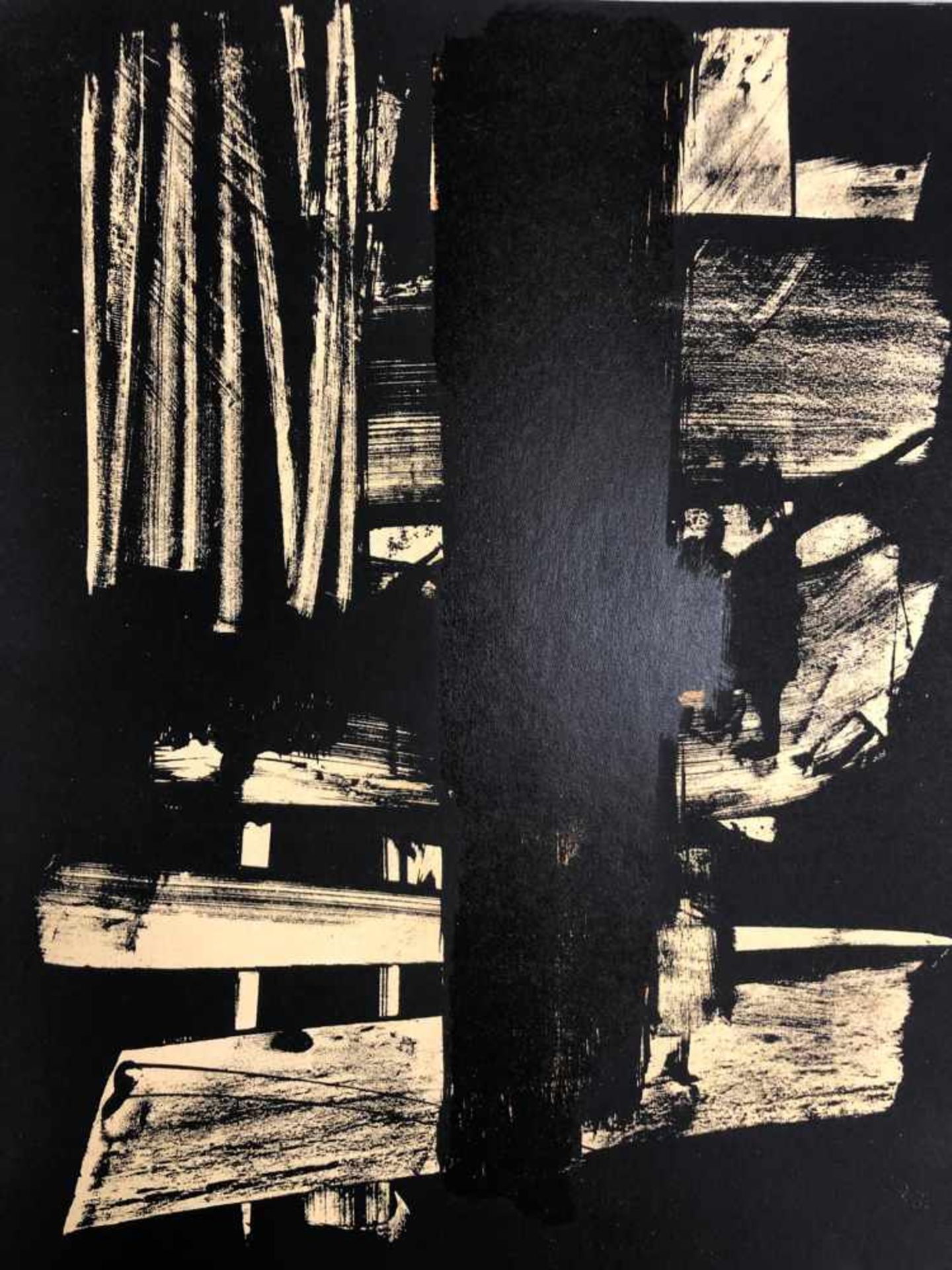 Pierre Soulages - Lithographie n°9Pierre Soulages - Lithographie n°9Lithographie originale pour "XXe