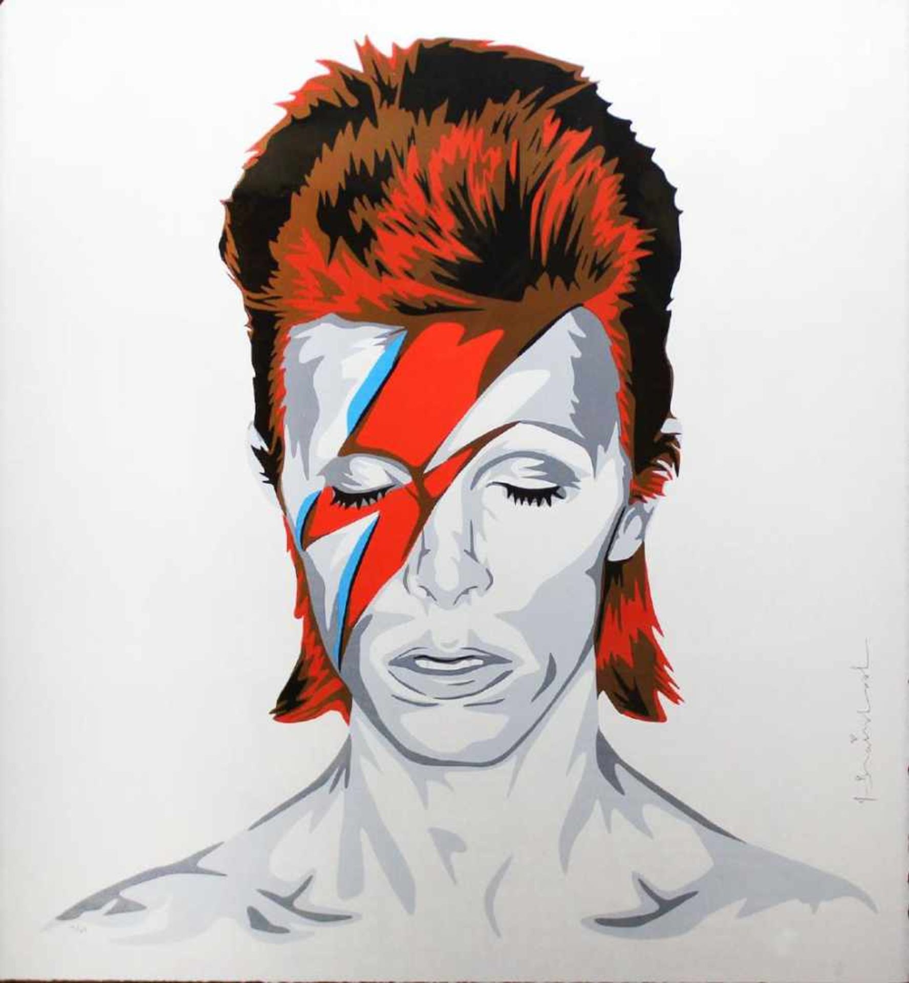 Mr Brainwash - Bowie, 2016Mr Brainwash - Bowie, 2016Sérigraphie originale 6 couleurs sur