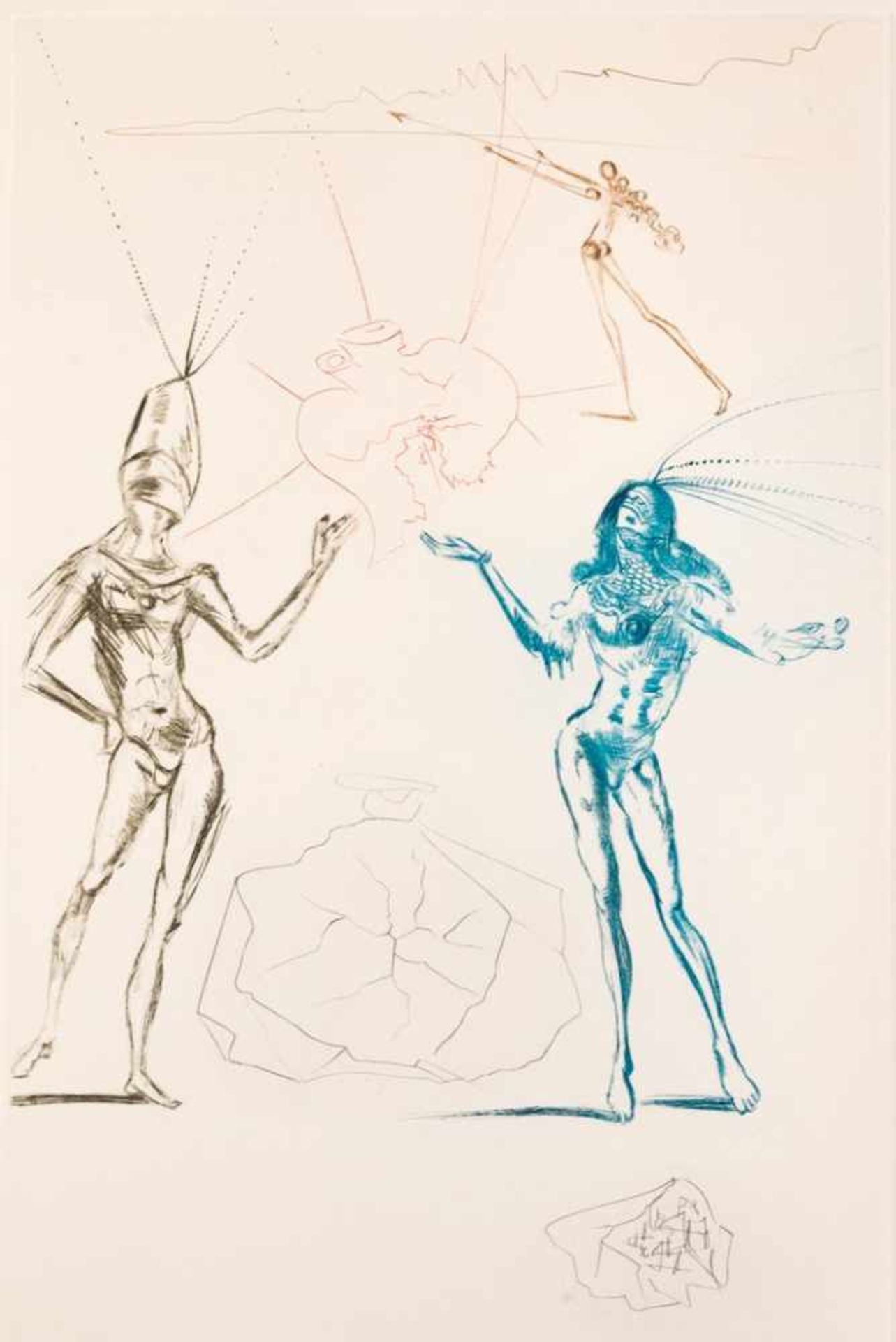 Salvador Dali - Tristan et Iseult - The Lovers Condemned, 1970Salvador Dali - Tristan et Iseult -