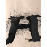 Antoni Tàpies - Sans titre, 1970Encre brossée et craie sur papierPièce unique, 1970Signée à la