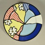 Roy Lichtenstein - Flowers Plate Assiette en porcelaine sérigraphiéeEtat Parfait Diamètre 31