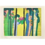 Walasse Ting - Geishas au BouquetLithographie originale en couleursSignée au crayon et numérotée (