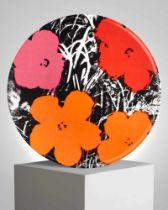 Andy Warhol (after) - "Flowers" Porcelain PlateAssiette Andy Warhol en porcelaine de LimogesBasée