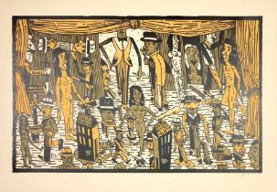 Antonio Segui - Théâtre de la ville II, 1992Lithographie originale sur papier BFK RivesSignée au