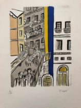 Fernand Léger - La rue, 1959Lithographie originale sur vélin d'ArchesSignée dans la planche,