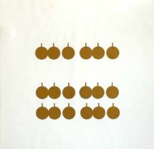 Francis Baudevin & John Armleder - Composition tasses dorées, 2001Sérigraphie originale sur