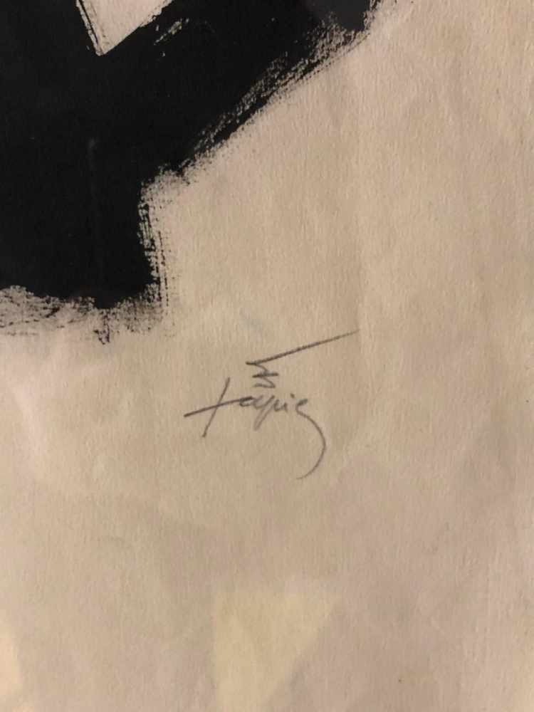 Antoni Tàpies - Sans titre, 1970Encre brossée et craie sur papierPièce unique, 1970Signée à la - Image 2 of 2