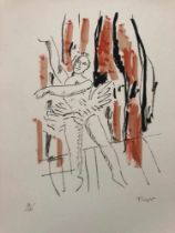Fernand Léger - La danseuse, 1959Lithographie originale sur vélin d'ArchesSignée dans la planche,