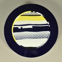 Roy Lichtenstein - China Plate Assiette en porcelaine sérigraphiéeEtat parfait Diamètre 31