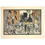 Antonio Segui - Théâtre de la ville I, 1991Lithographie originale sur papier BFK RivesSignée au