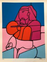 Valerio Adami - Sphinx, 1970Sérigraphie originale sur papier BFK RivesSignée au crayon et