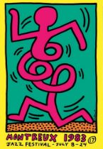 Keith Haring - Montreux Jazz 1983 (Yellow)Sérigraphie sur papierSignée dans la plancheNon