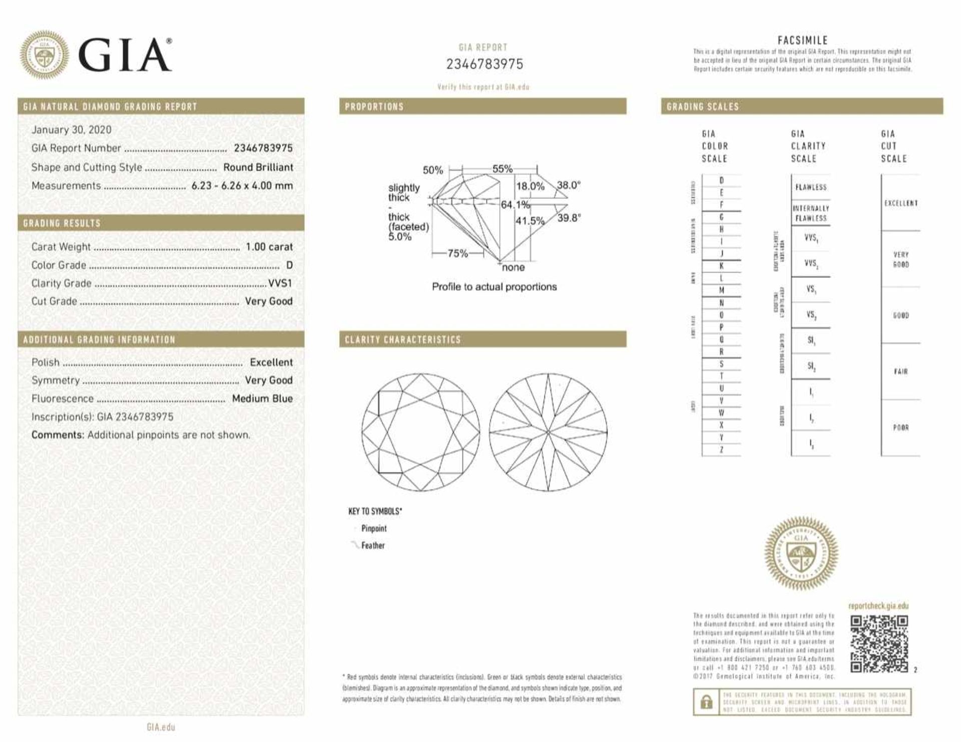 Diamond - 1.00ct - GIA D WS1 - Bild 2 aus 4