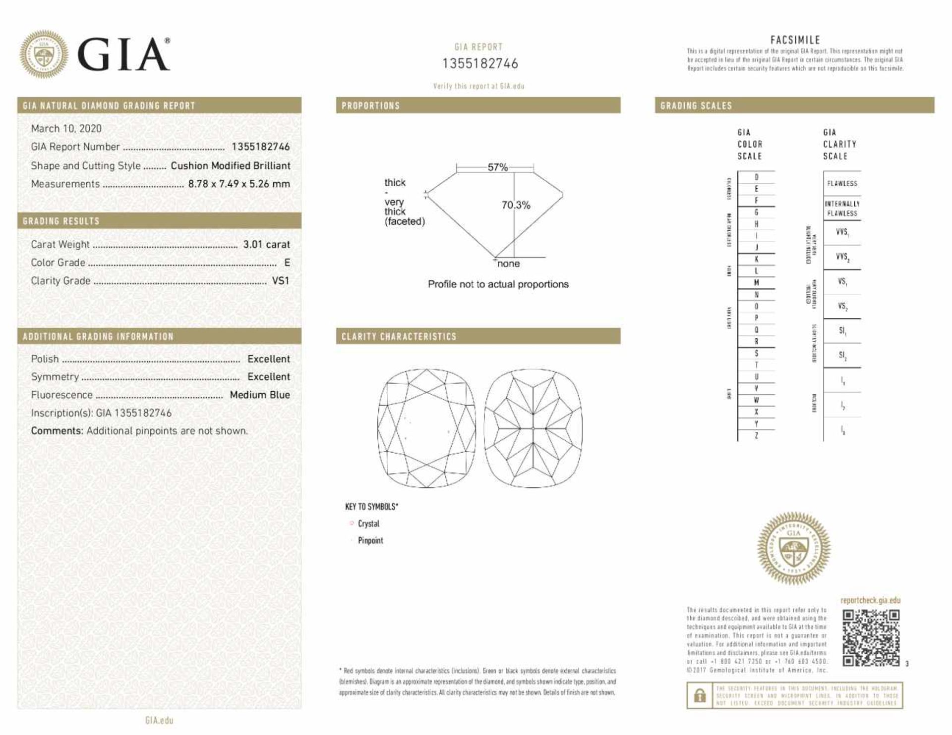 Diamond - 3.01ct - GIA - E VS1 - Bild 4 aus 4