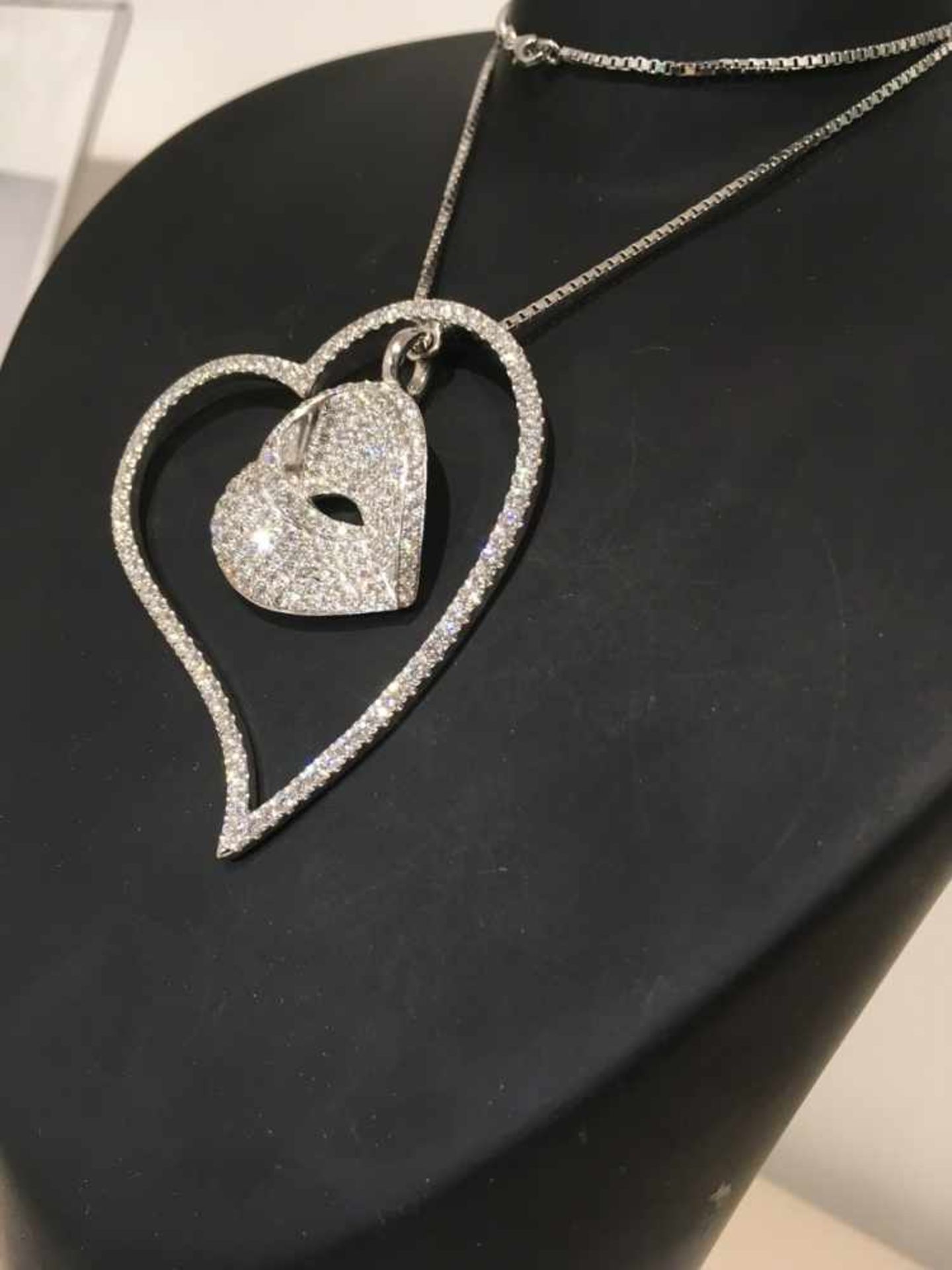 Collier Double Coeur - 4.78ct - F/VS - Bild 3 aus 3