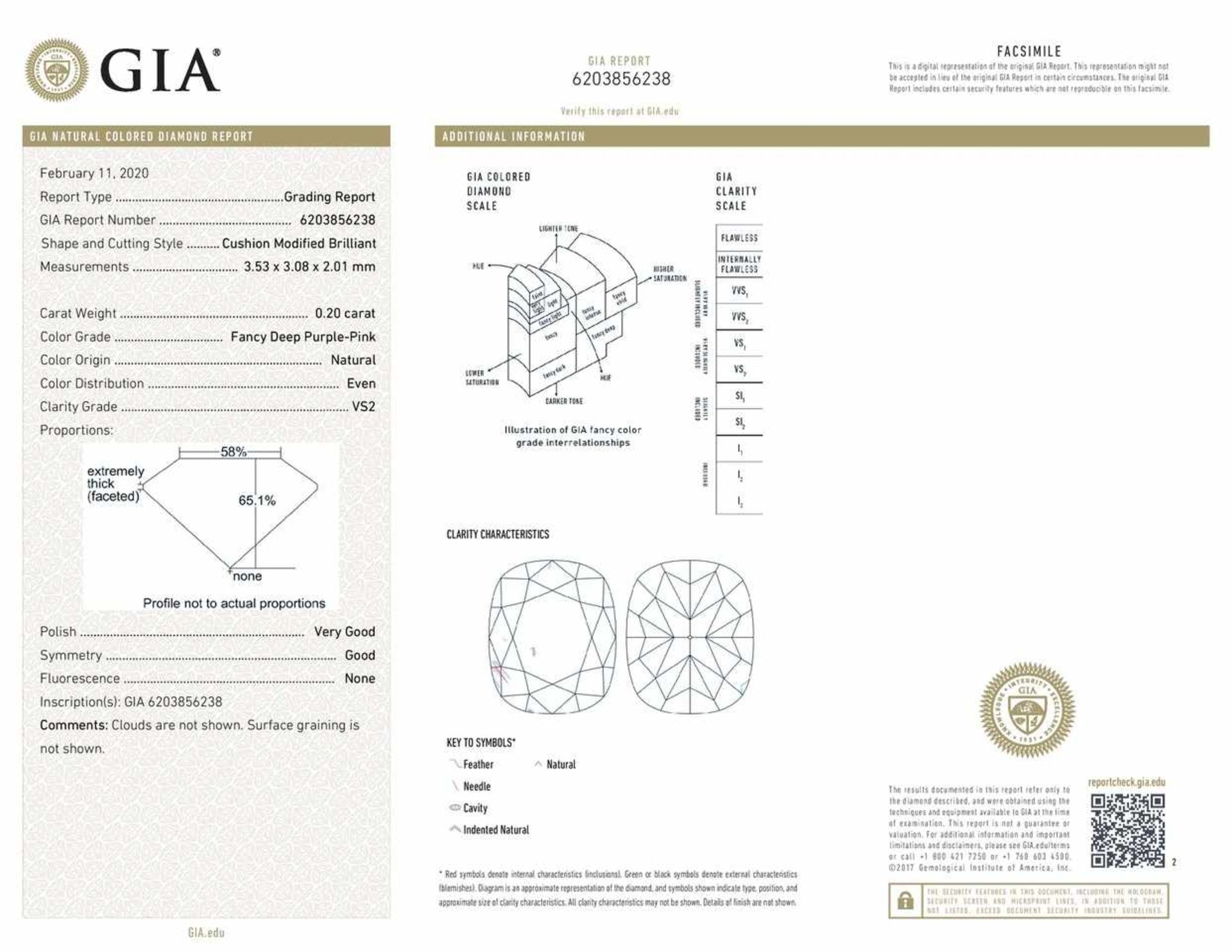 Diamond - 0.20ct - GIA - VS2 - Bild 2 aus 2