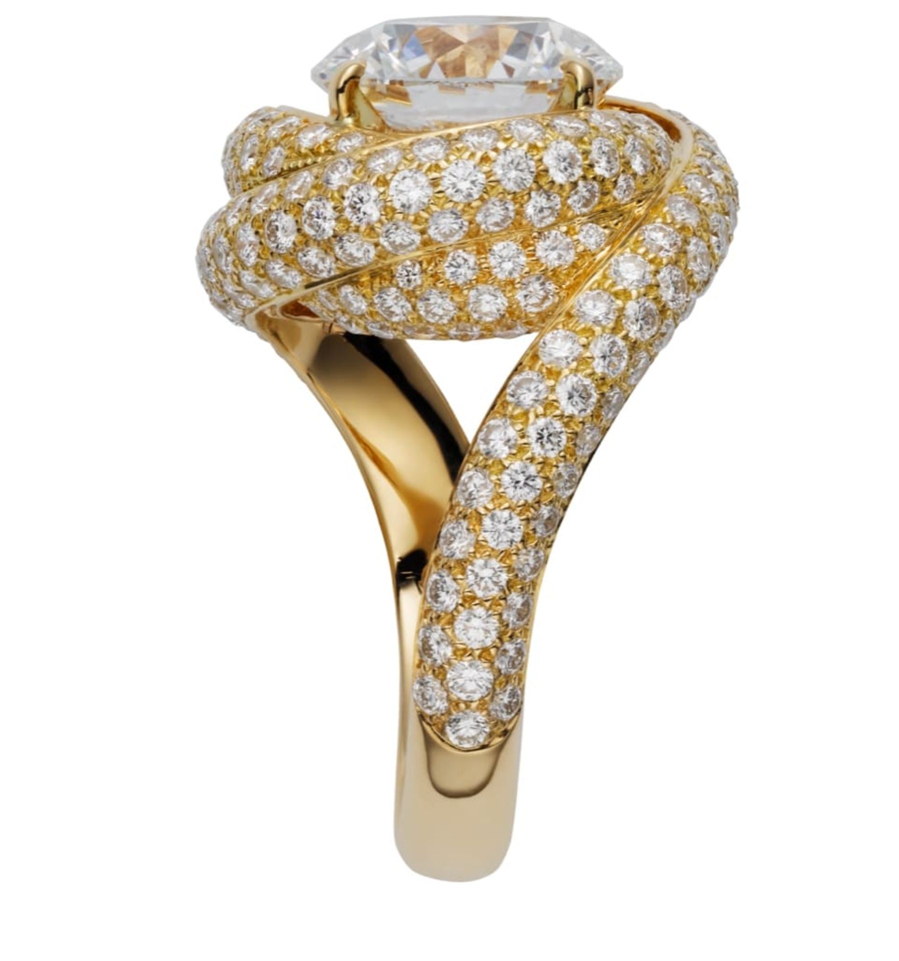 Bague - Type Trinity Ruban de Cartier - 2ct - HRD K-VS