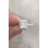 Bague - Or Blanc - 1.02ct - GIA F/VS1