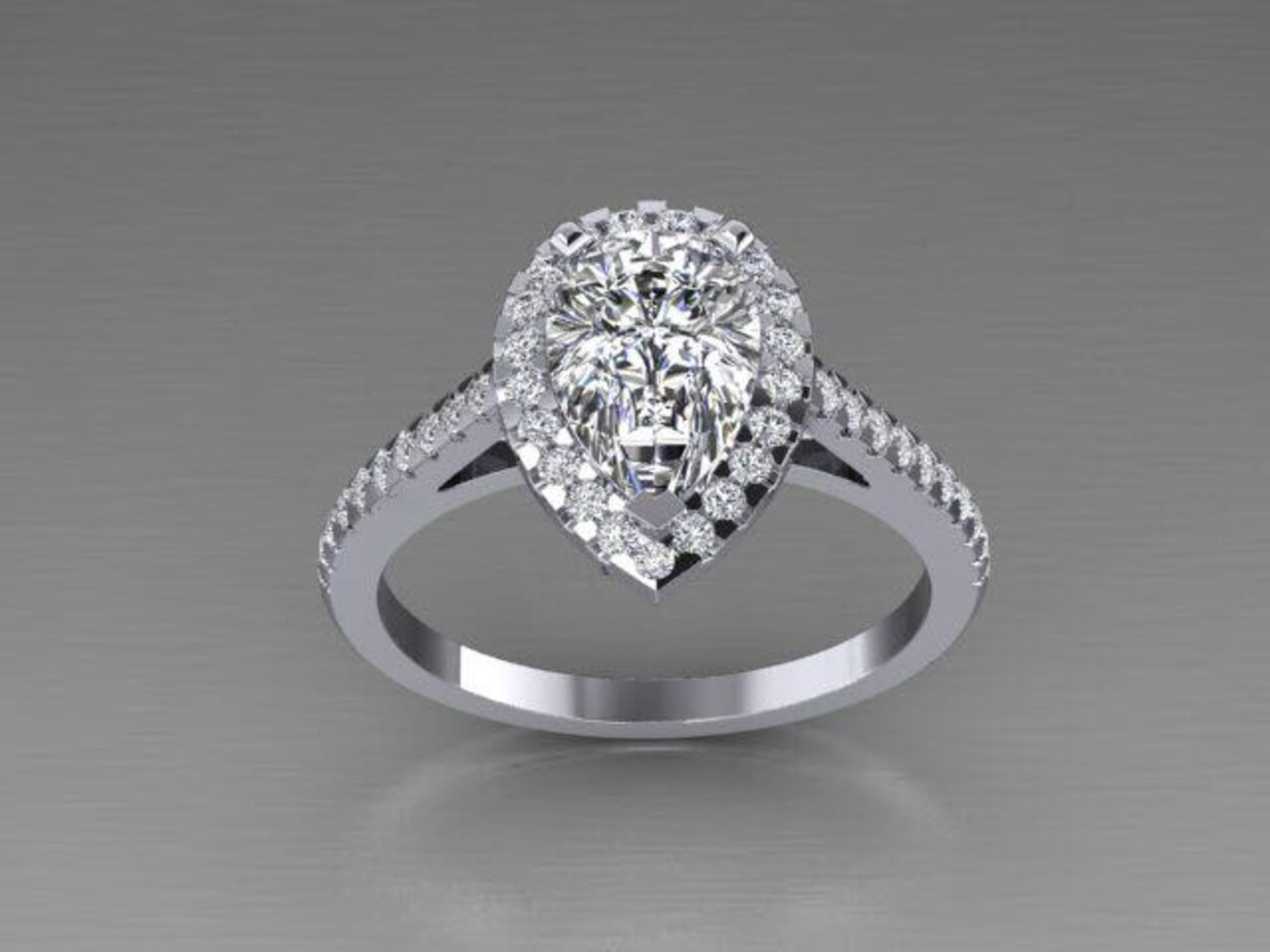 Bague - Or Blanc - GIA - 1.26ct - E WS1