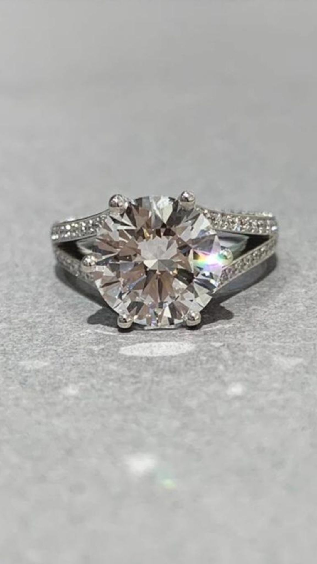 Bague - Or Blanc - GIA - 1.15ct - G IF