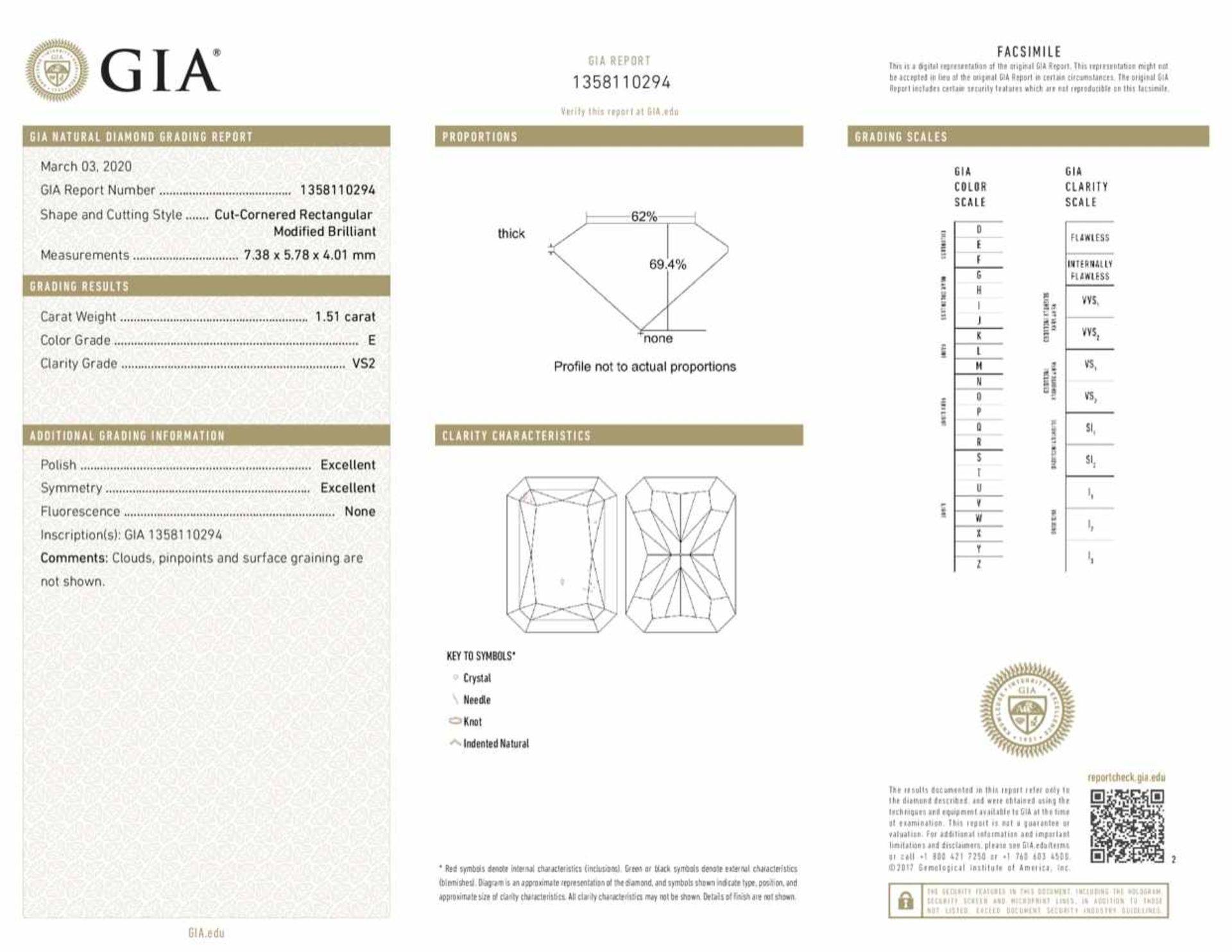 Diamond - 1.51ct - GIA - E VS2 - Bild 2 aus 4